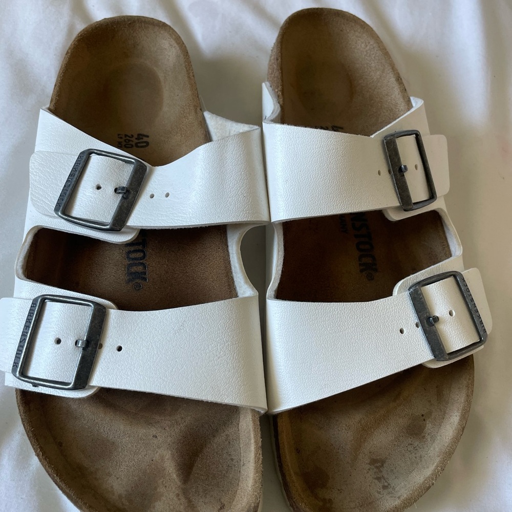 Birkenstock White Double Strap Sandals